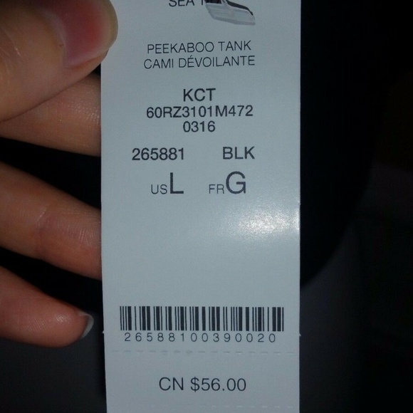 Bebe black bow crop top, NWT, size L - Picture 6 of 8